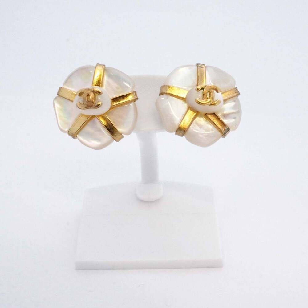 CHANEL Gold Logo Earrings - Picture 2 of 6